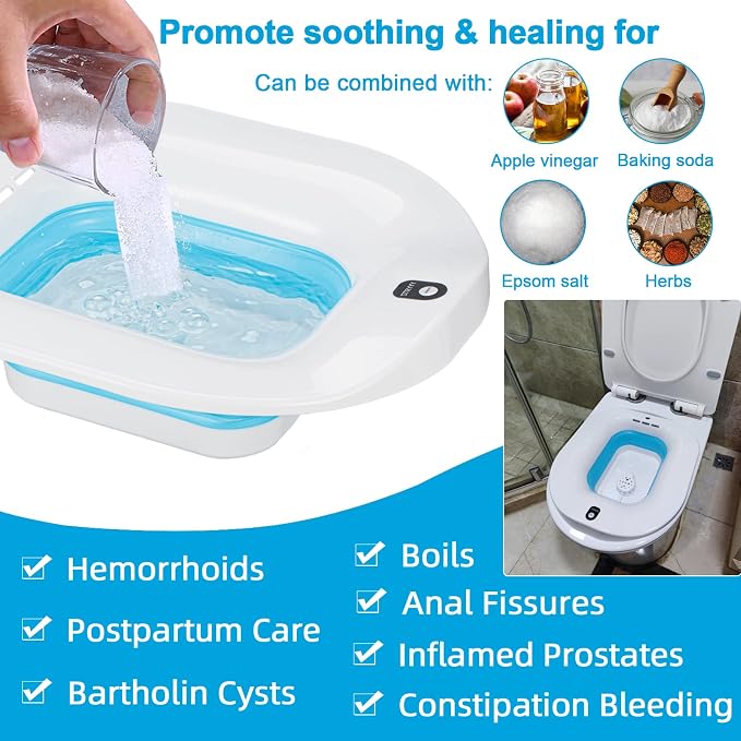 Electric Sitz Bath, Sitz Bath for Hemorrhoids, Sitz Bath for Postpartum Care - Image 2