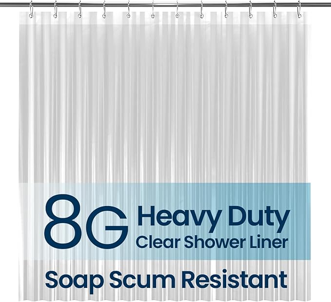 LiBa Bathroom Shower Curtain Waterproof Plastic Shower Curtain Premium PEVA by Liba