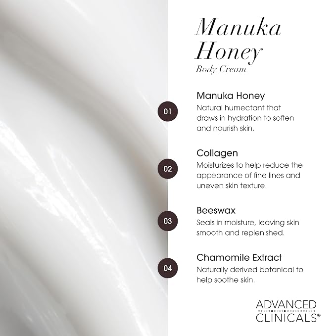 Advanced Clinicals Unscented Retinol Body Lotion & Face Moisturizer + Manuka - Image 7