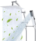 Hibbent All Metal CUPC Certified 8'' Rainfall Shower Head, Dual Shower Head by Hibbent