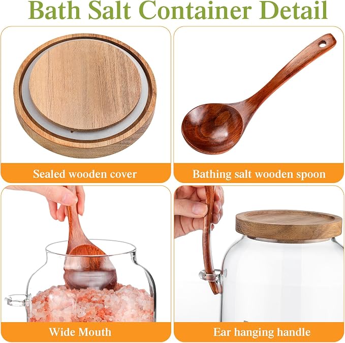 1 Piece 94 oz Bath Salts Glass Jar - Image 3