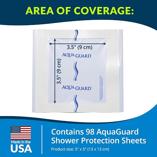 TIDI 50005-CSE AquaGuard Sheet – 5” x 5” – – Shower Protection Sheet – - Image 2