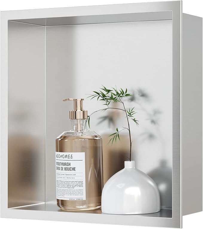 Neodrain Recessed Shower Niche, Bathroom Storage Cabinet Inner Size 12" X 12" by Neodrain