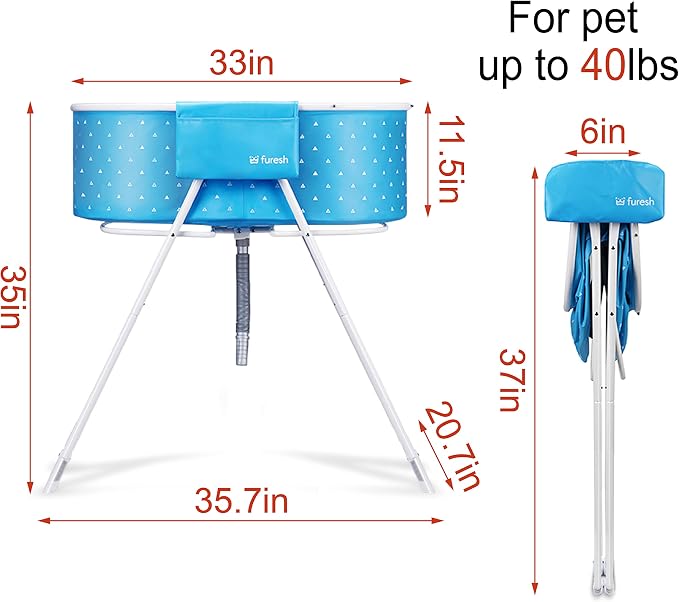 Furesh Little Dipper Dog Bath Tub and Wash Station - Image 4