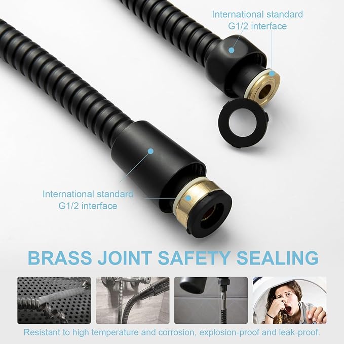 OFFO Shower Hose, 120 in Kink Free Stainless Steel Shower Hose Attachment - Image 4