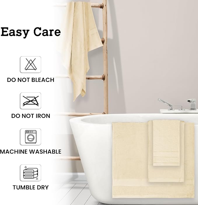Casa Lino Bath Towel Set of 8 - Image 6