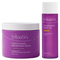 TriLASTIN Maternity 4oz Stretch Mark Cream & 3.4oz Nourishing Body Oil Bundle | by TriLASTIN