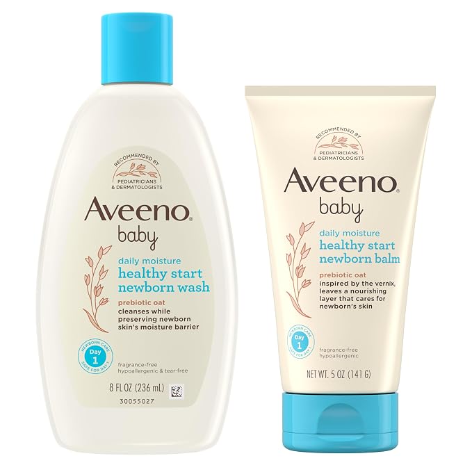 Bundle of Aveeno Baby Healthy Start Newborn Wash, Hypoallergenic Baby Body Wash by AveenoBaby