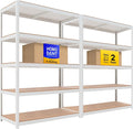 HOMEDANT House 5 Tier Laminated Metal Shelving Unit Adjustable Storage Utility by TheBestOrganizingSolution