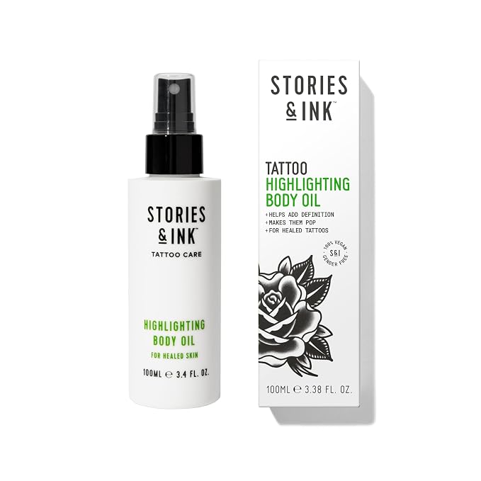 Stories & Ink Tattoo Care | HIGHLIGHTING BODY OIL by StoriesInk