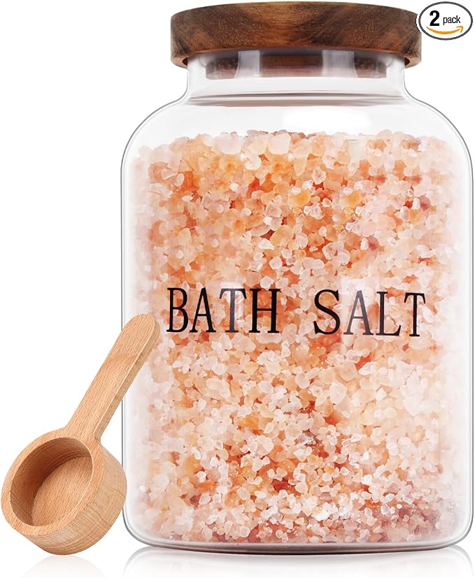 2Pcs 74 oz Glass Bath Salts Jar, Bath Salt Container by BKYFPQ