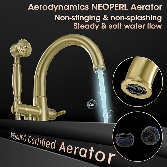 Freestanding Tub Faucets, Brass Freestanding Bathtub Faucet - Image 6