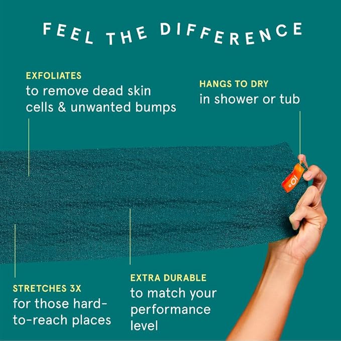 Cleanlogic Body Exfoliating Cloth, Stretchy Sport Exfoliator Bath and Shower - Image 2