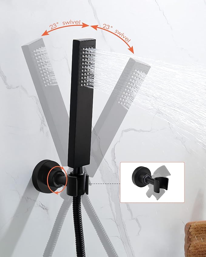 PHASAT Shower Head Holder Wall Mount SUS304 Stainless Steel Shower Wand Holder - Image 2