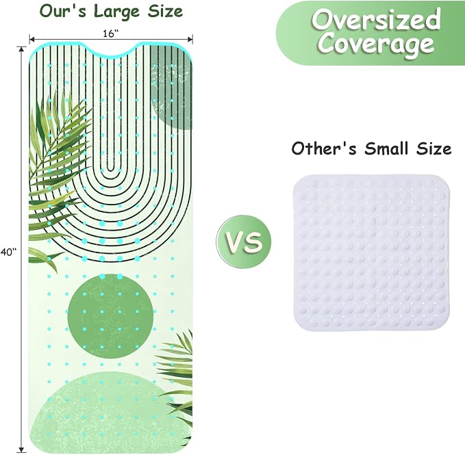 Bathtub Mat Non Slip, Bohemia Extra Long Bath tub Mat Shower Floor Mat - Image 2