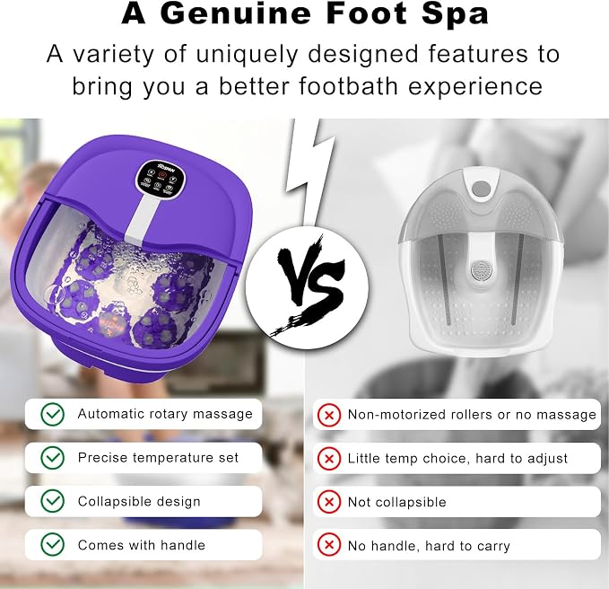 HOSPAN Collapsible Foot Spa Electric Rotary Massage, Foot Bath - Image 2