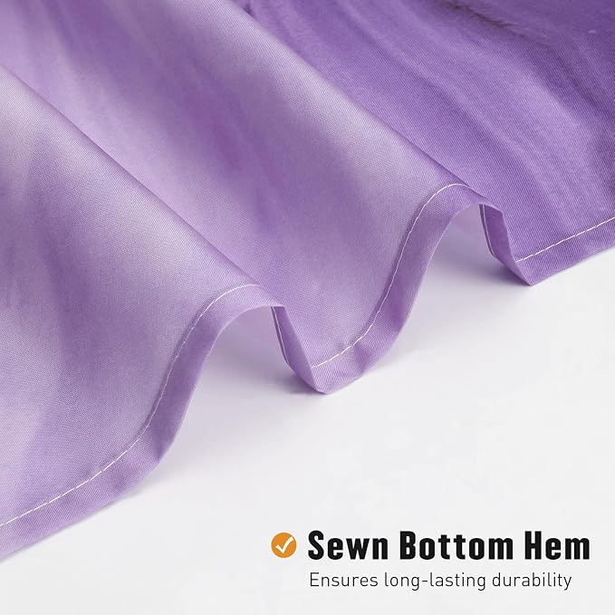 MitoVilla Purple Marble Shower Curtain, Abstract Ombre Fabric Shower Curtains - Image 4