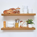 Homeforia 30 inch Golden Oak Floating Shelf, High End Solid Real Wood 30inch by Homeforia