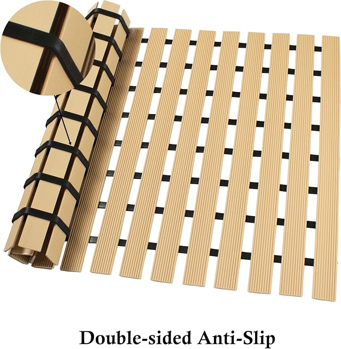 Extra Long Non Slip Shower Mat Without Suction Cups, Heavy Duty Rubber Bathtub - Image 2