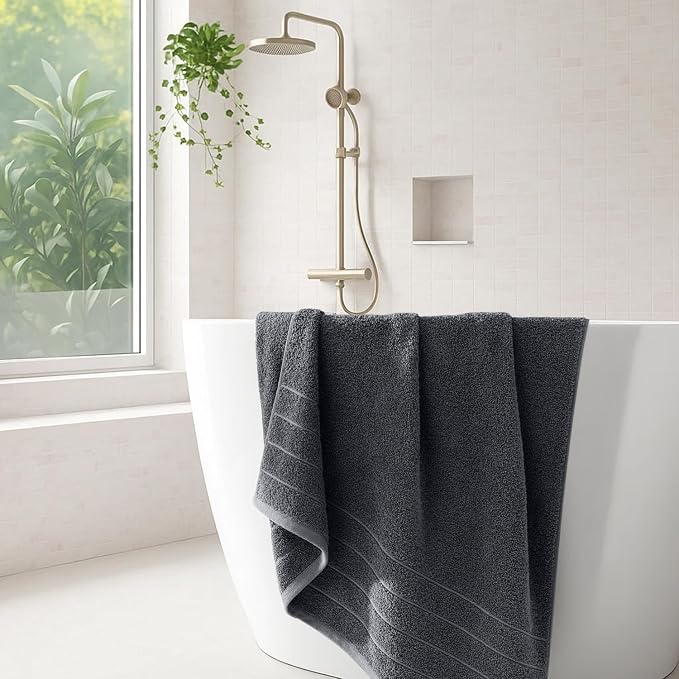 DAN River Extra Large Bath Towels Set of 4, 30 x 60 Inches - Image 6