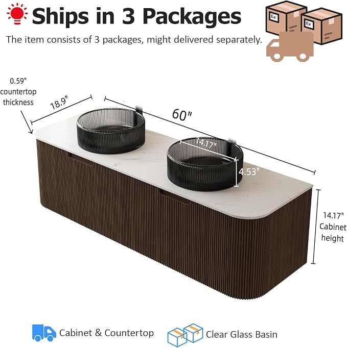 60" Floating Bathroom Vanity - Image 2