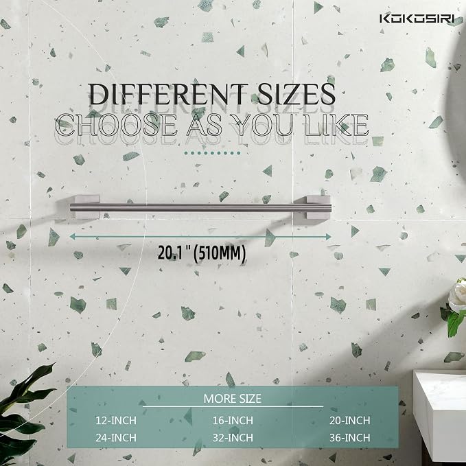 KOKOSIRI Bath Towel Holder Bathroom Accessories Towel Bar - Image 9