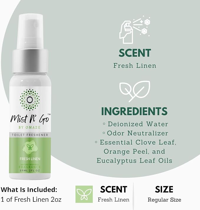 Mist N’ Go by Omaze Travel Bathroom Spray - Image 2