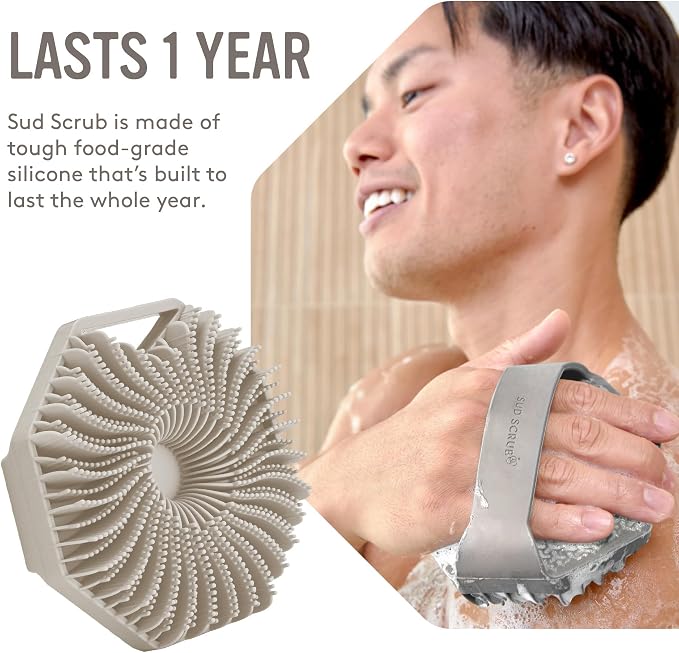 Sud Scrub® Antimicrobial Silicone Body Scrubber, Exfoliating Body Scrubber - Image 5