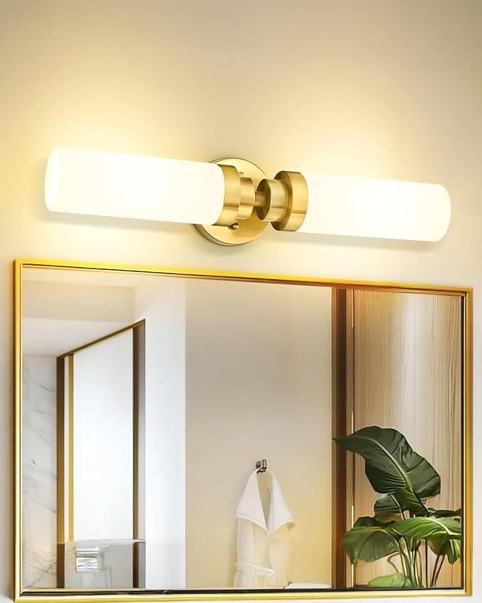 Emak 2 Pack Brushed Gold Bathroom Light Fixtures, 2 Light Bathroom Vanity Light - Image 7