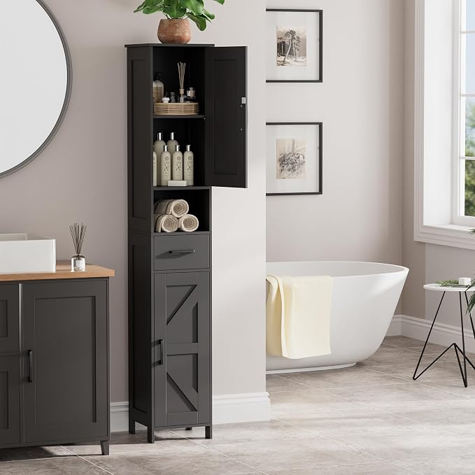 Homhedy 67" H Tall Bathroom Storage Cabinet - Image 2