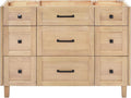ARIEL Monroe 48 inch Bathroom Vanity Without Sink in White Oak, Bathroom Base by Ariel