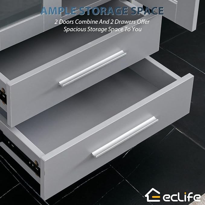 eclife 84" Modern Bathroom Vanity Sink Combo Freestanding Cabinet - Image 5