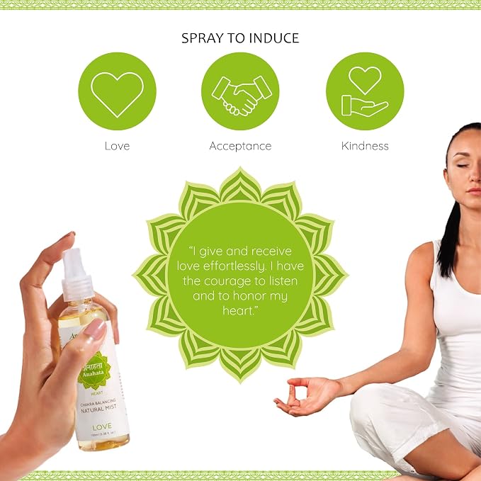Aromafume Heart Chakra Natural Mist 100ml/3.3 fl oz | Anahata | Aromatherapy - Image 5
