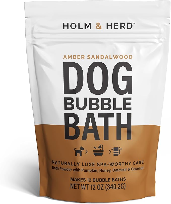 Dog Shampoo Alternative – Oatmeal & Honey Puppy Bubble Bath by HolmHerd