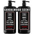 Dead Sea Collection Mens Body Wash 3 in 1 – Sandalwood Body Wash by DeadSeaCollection