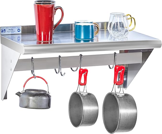 Hally Stainless Steel Shelf by HallySinksTablesH