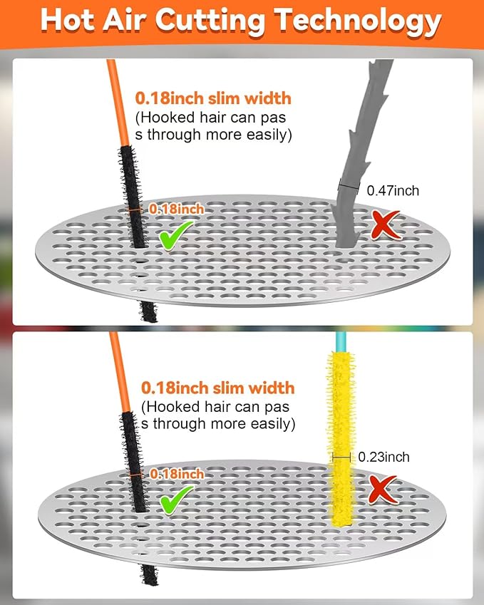 32 Inch Snake Drain Hair Removal Tool, Anti-Break Metal - Image 3