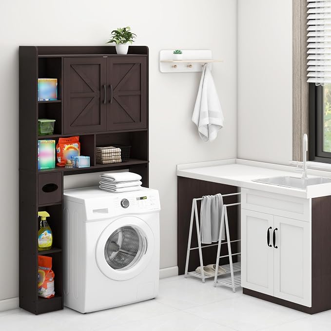 Vabches Over The Toilet Storage Cabinet, Farmhouse Storage Cabinet Over Toilet - Image 6
