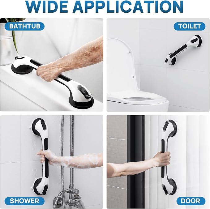 LEVERLOC 2 Pack Grab Bars for Bathtubs and Showers - Image 7