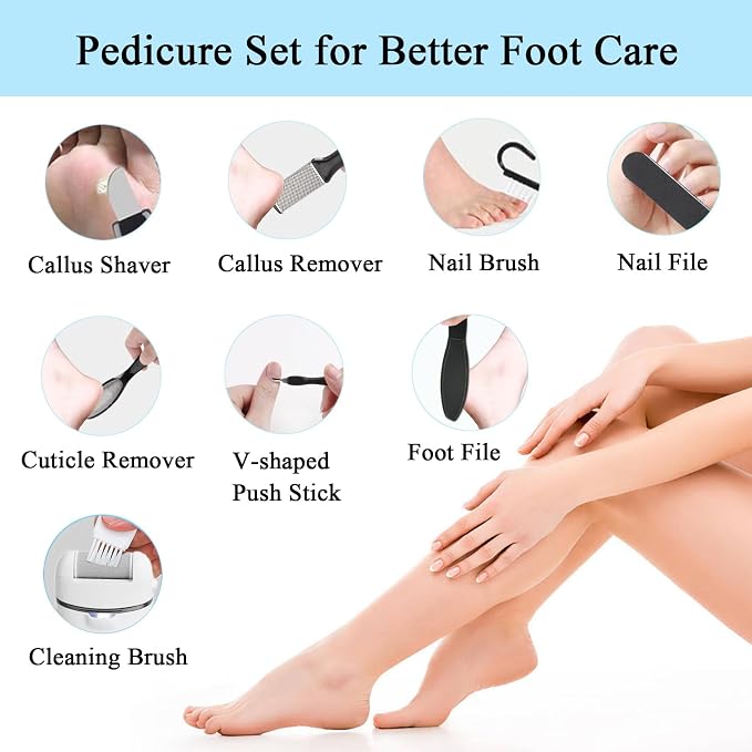 Callus Remover for Feet Electric Foot File, 13-in-1 Professional Pedicure Tools - Image 7