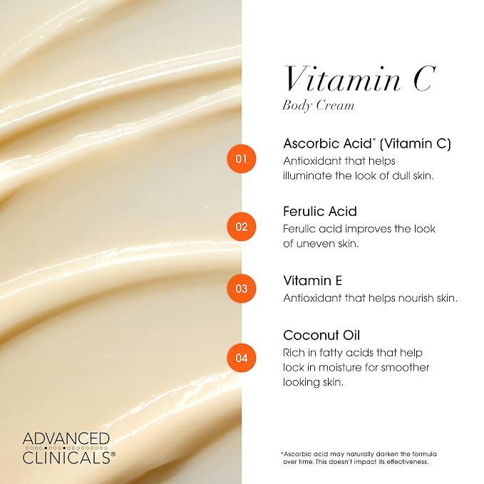 Advanced Clinicals Vitamin C Cream + Vitamin C Serum 2PC Skincare Set | - Image 5