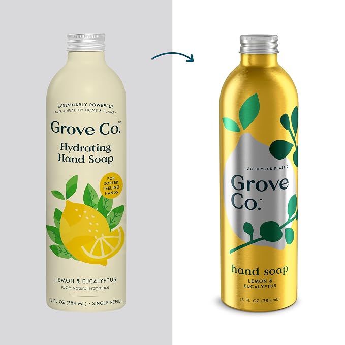 Grove Co. Hydrating Gel Hand Soap Refills | Plastic-Free Liquid Hand Soap - Image 2