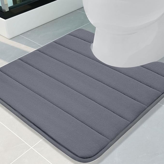 Buganda Memory Foam U-Shaped Contour Toilet Rugs, Non Slip Absorbent, Thick by Buganda