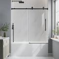Bathtub Shower Door Frameless, 55-60" W x 60" H Sliding Tub Shower Door by EASYWORC