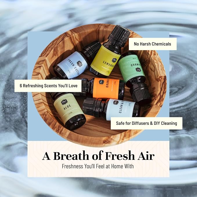 P&J Fragrance Oil Clean Home Set | Lemongrass, Fresh Cotton, Clean & Fresh - Image 4