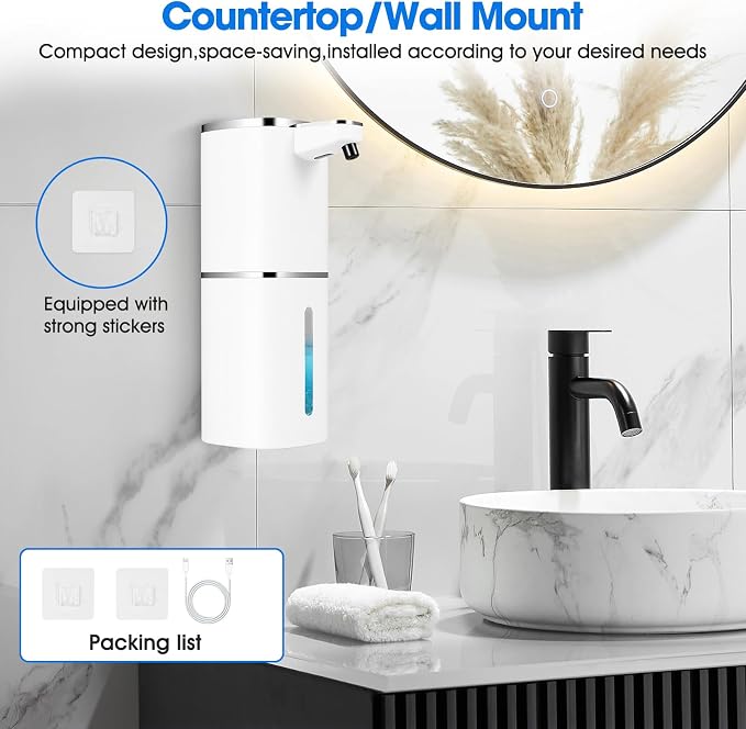 Automatic Foaming Soap Dispenser, Touchless Soap Dispenser, 13.5oz/400ml - Image 6