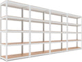 HOMEDANT House 5 Tier Laminated Metal Shelving Unit Adjustable Storage Utility by TheBestOrganizingSolution