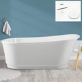FerdY Langkawi 67" Acrylic Freestanding Bathtub, cUPC Certified, Polished White by FerdY