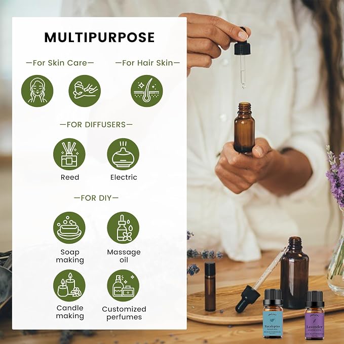 yethious Lavender Eucalyptus Essential Oil Organic Pure Plant Lavender Oil - Image 4