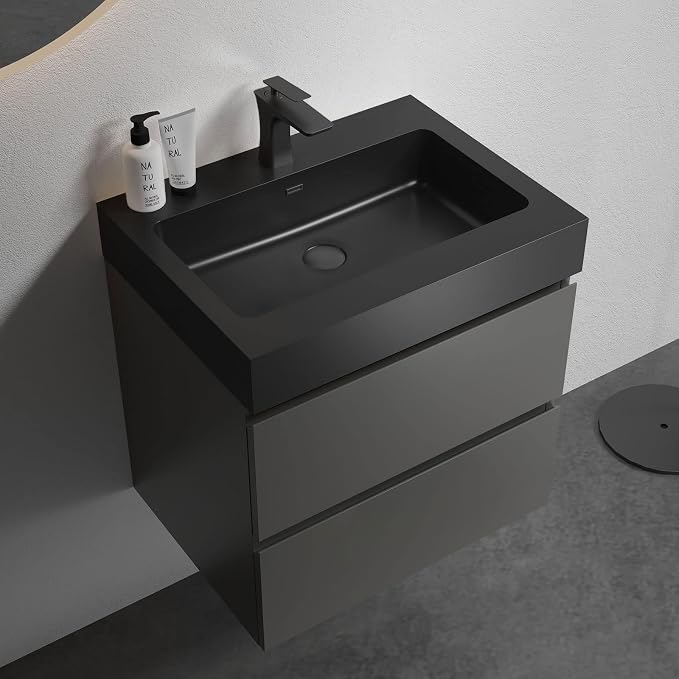 Alice 30 Inch Vanity with Sink, Large Storage Wall Mounted Floating Vanity - Image 6